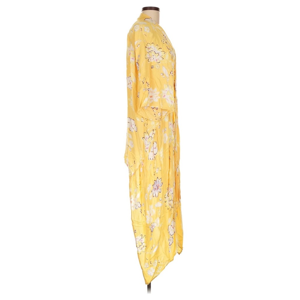 Billabong Yellow Floral Kimono M - Picture 4 of 5